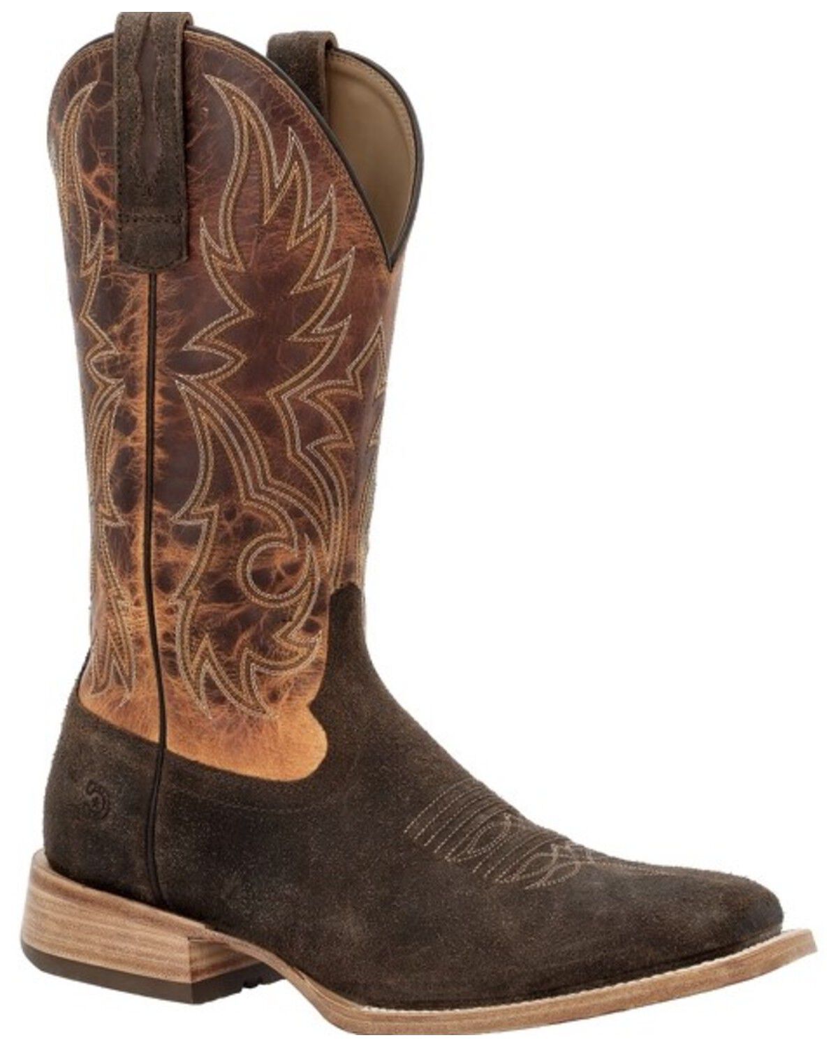 Image #1 - Durango Men's Arena Elite 13" Roughout Roper Boots - Broad Square Toe, Brown, hi-res