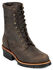 Chippewa Classic 8" Logger Boots - Round Toe, Chocolate, hi-res