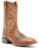 Image #1 - Justin Men's Dusky Brown Canter Cowhide Leather Western Boots - Broad Square Toe , Brown, hi-res