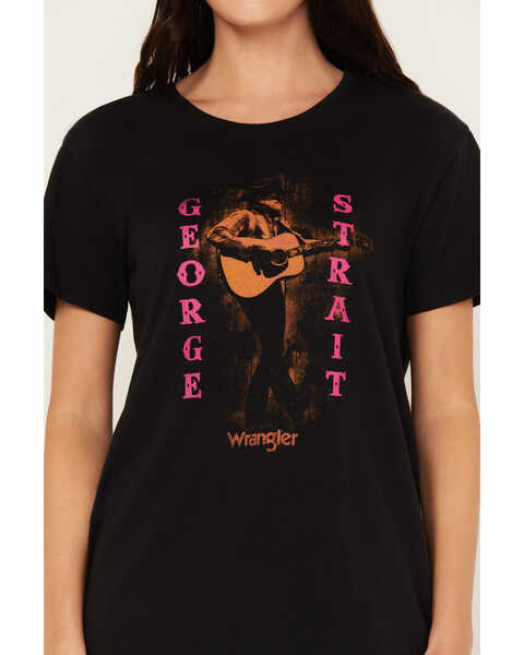Image #3 - George Strait by Wrangler Women's Short Sleeve Concert Graphic Tee, Black, hi-res