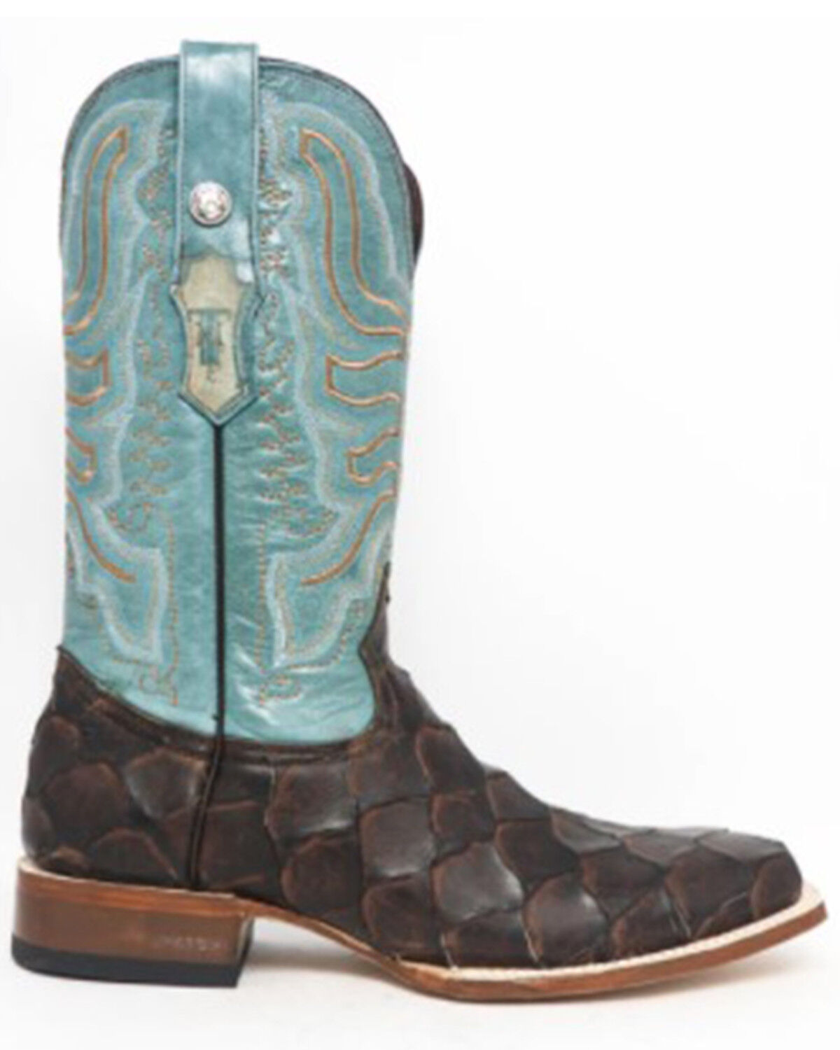 Image #2 - Tanner Mark Men's Bozeman Western Boots - Broad Square Toe, Chocolate, hi-res