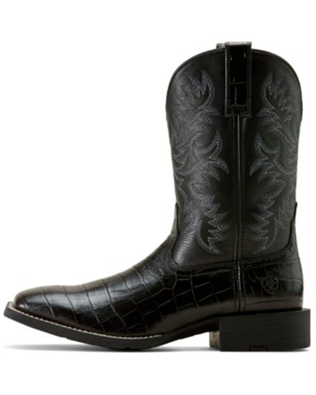 Image #3 - Ariat Men's Sport Latigo Crocodile Print Performance Western Boots - Broad Square Toe, Black, hi-res
