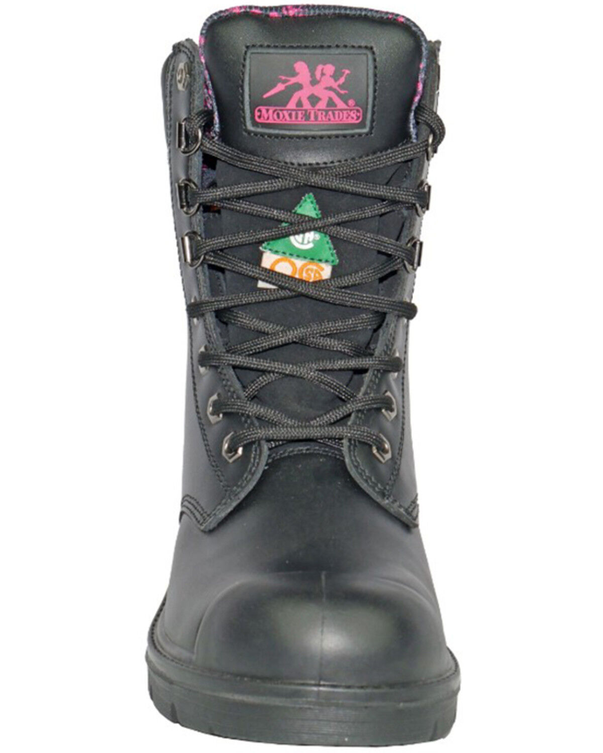 Image #4 - Moxie Trades Women's 8" Anne Waterproof Work Boots - Steel Toe, Black, hi-res