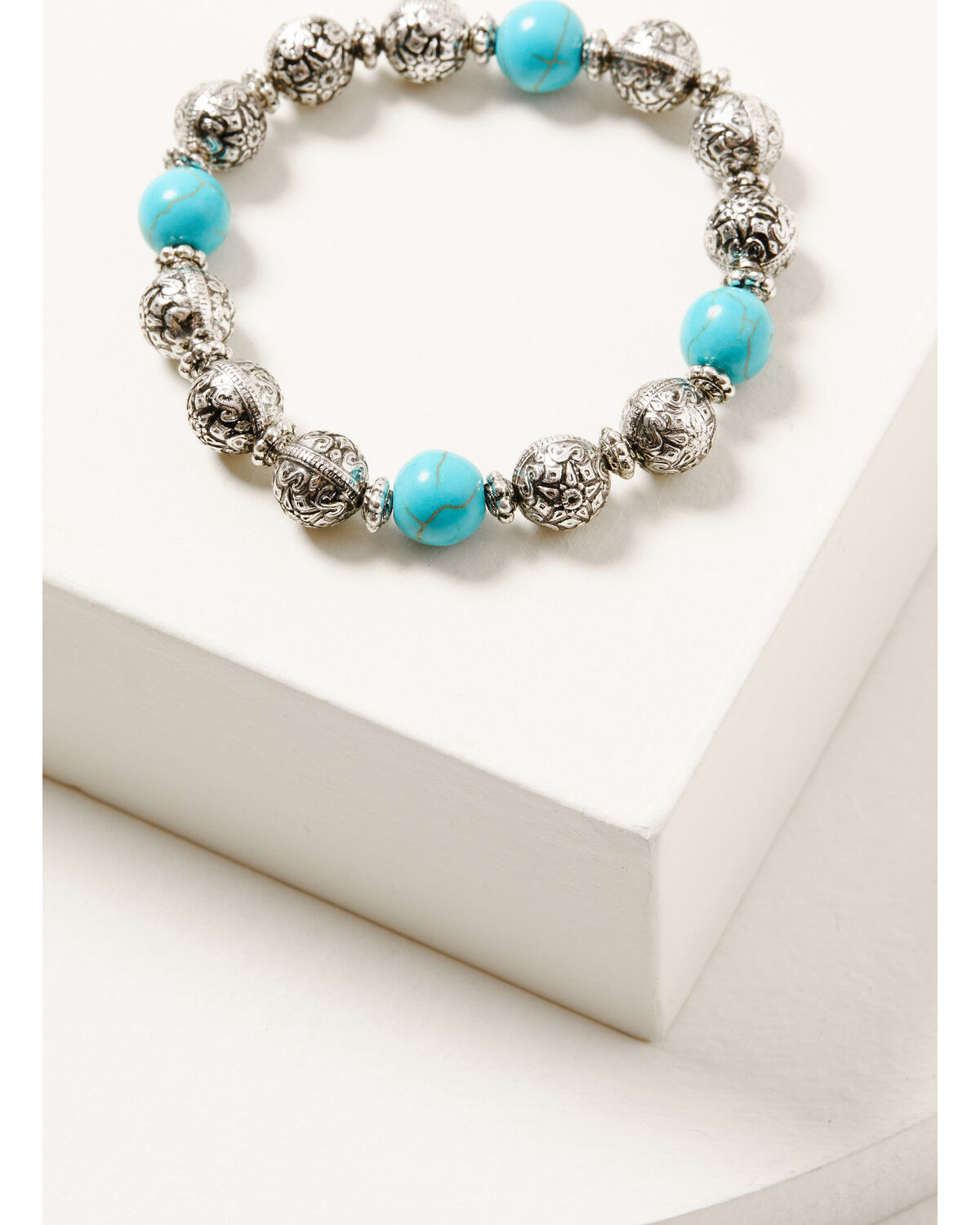Image #4 - Shyanne Women's Silver Concho & Multicolored Beaded 4-piece Bracelet Set, Silver, hi-res