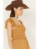 Image #2 - Yura Women's Ditsy Floral Ruffle Sleeveless Midi Dress, Mustard, hi-res