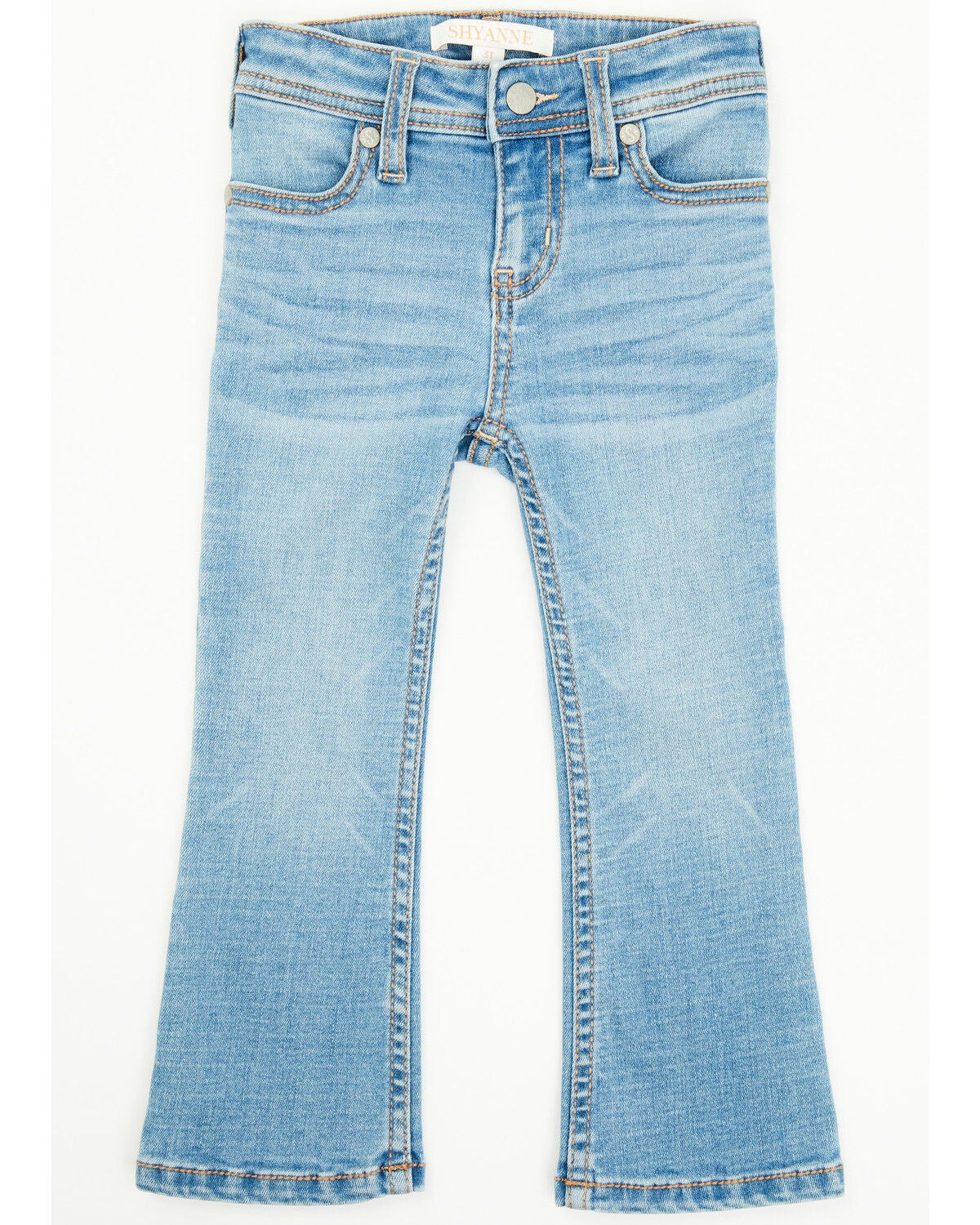 Shyanne Toddler Girls' Light Wash Shayla Bootcut Denim Jeans, Light Wash, hi-res