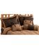 Image #2 - HiEnd Accents Barbed Wire Embroidery Queen Comforter Set - 7 Piece, Dark Brown, hi-res