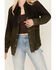 Cleo + Wolf Women's Ombre Suede Snap Up Shacket , Sage, hi-res