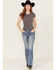 Image #3 - Miss Me Women's Medium Wash Wing Embroidered 30" Bootcut Stretch Jeans, Medium Wash, hi-res