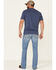Moonshine Spirit Men's Costner Light Wash Stretch Slim Bootcut Jeans , Blue, hi-res