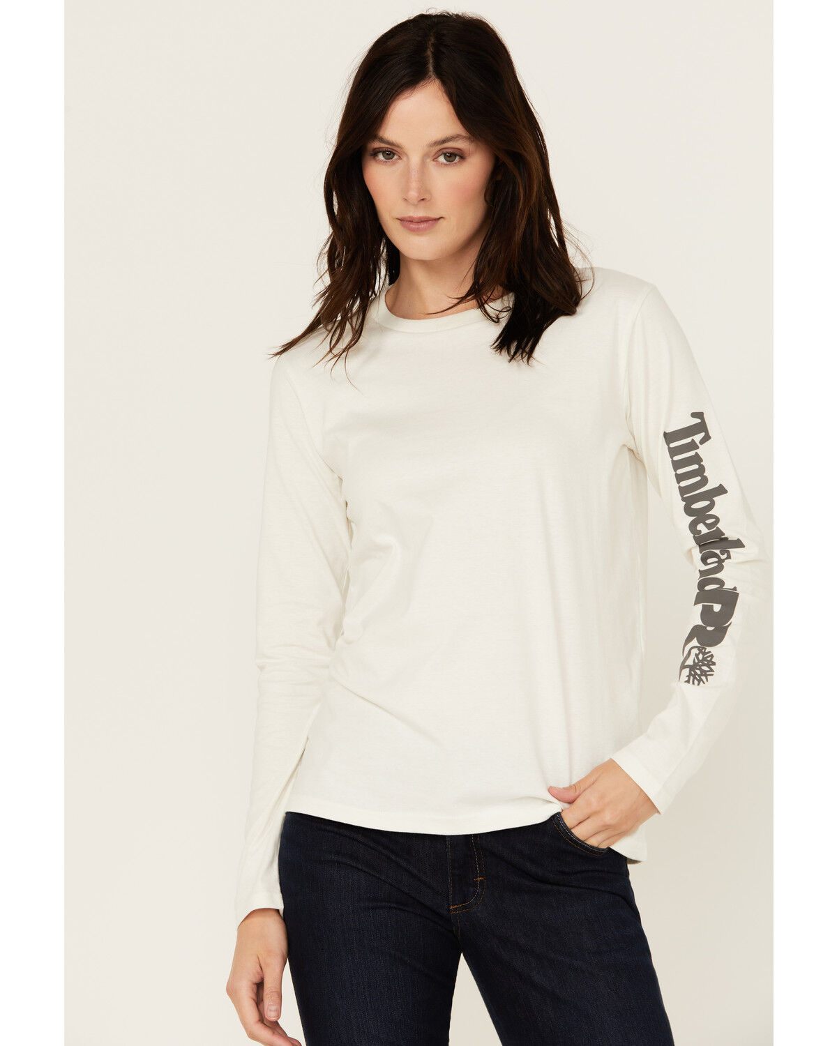Image #1 - Timberland PRO Women's Core Long Sleeve T-Shirt, White, hi-res