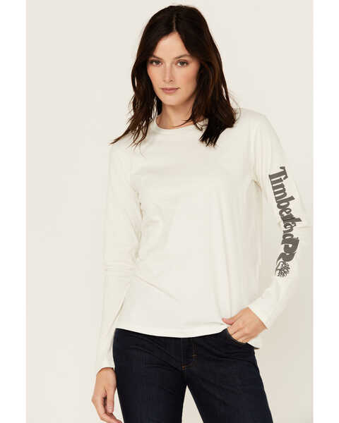 Timberland PRO® Women's Core Long Sleeve T-Shirt, White, hi-res