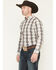 Image #2 - Cody James Men's Wild Prairie Southwestern Print Long Sleeve Button-Down Stretch Western Shirt - Tall, Tan, hi-res