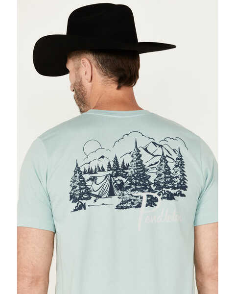Image #1 - Pendleton Men's Mountain Camping Short Sleeve Graphic T-Shirt, Light Blue, hi-res