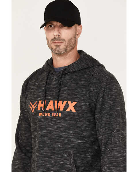 Image #2 - Hawx Men's Graphic Slub Pullover Hooded Work Sweatshirt, Black, hi-res