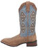 Image #3 - Laredo Women's Santa Fe Western Boots - Broad Square Toe , Tan, hi-res
