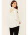 Stetson Women's Poly Crepe Retro Embroidered Long Sleeve Snap Western Shirt , White, hi-res