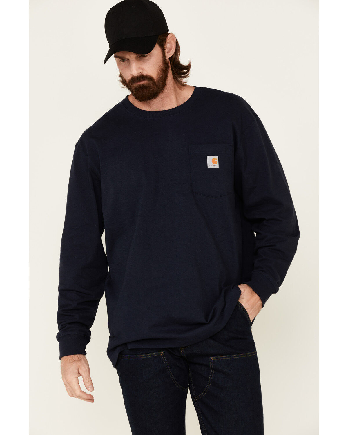 Image #2 - Carhartt Men's Rugged Flex Relaxed Double Front Work Jeans, Indigo, hi-res