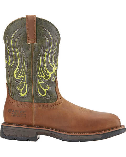 Image #2 - Ariat Men's WorkHog® Mesteno Waterproof Work Boots - Composite Toe, Rust, hi-res