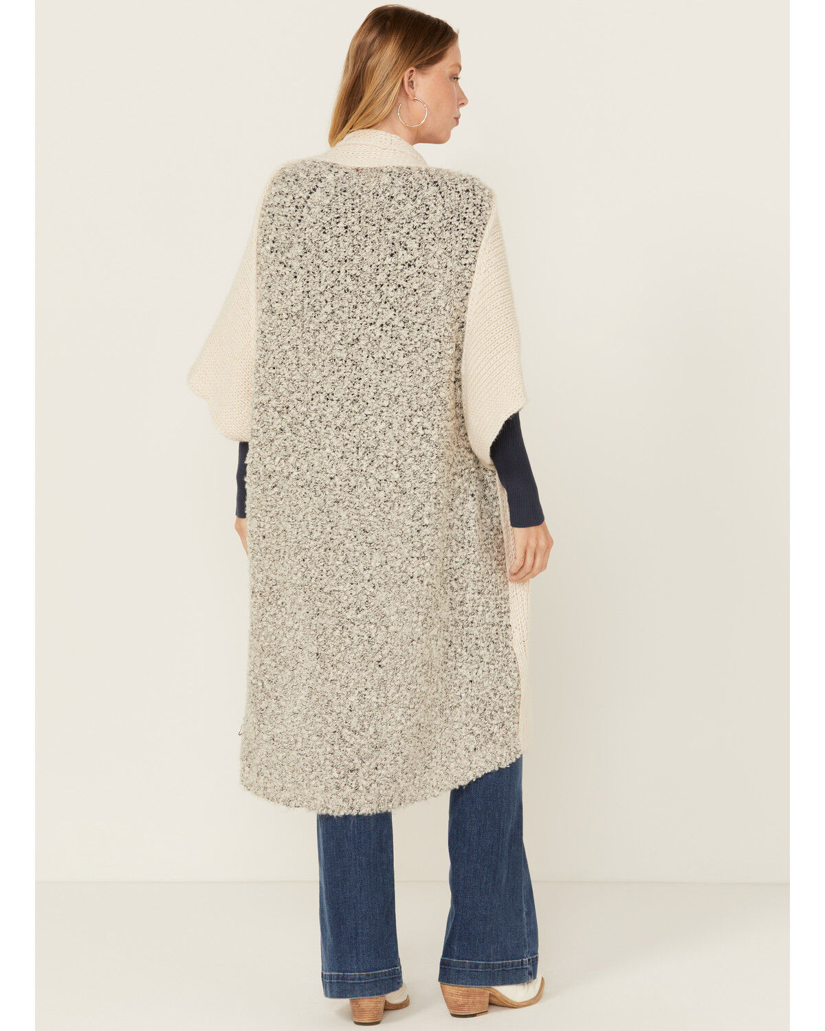 Image #4 - Revel Women's Color Block Shawl, Cream, hi-res