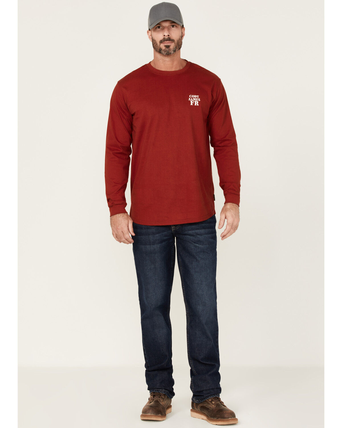 Image #2 - Cody James Men's FR Bossa Nova Graphic Long Sleeve Work T-Shirt, Medium Blue, hi-res