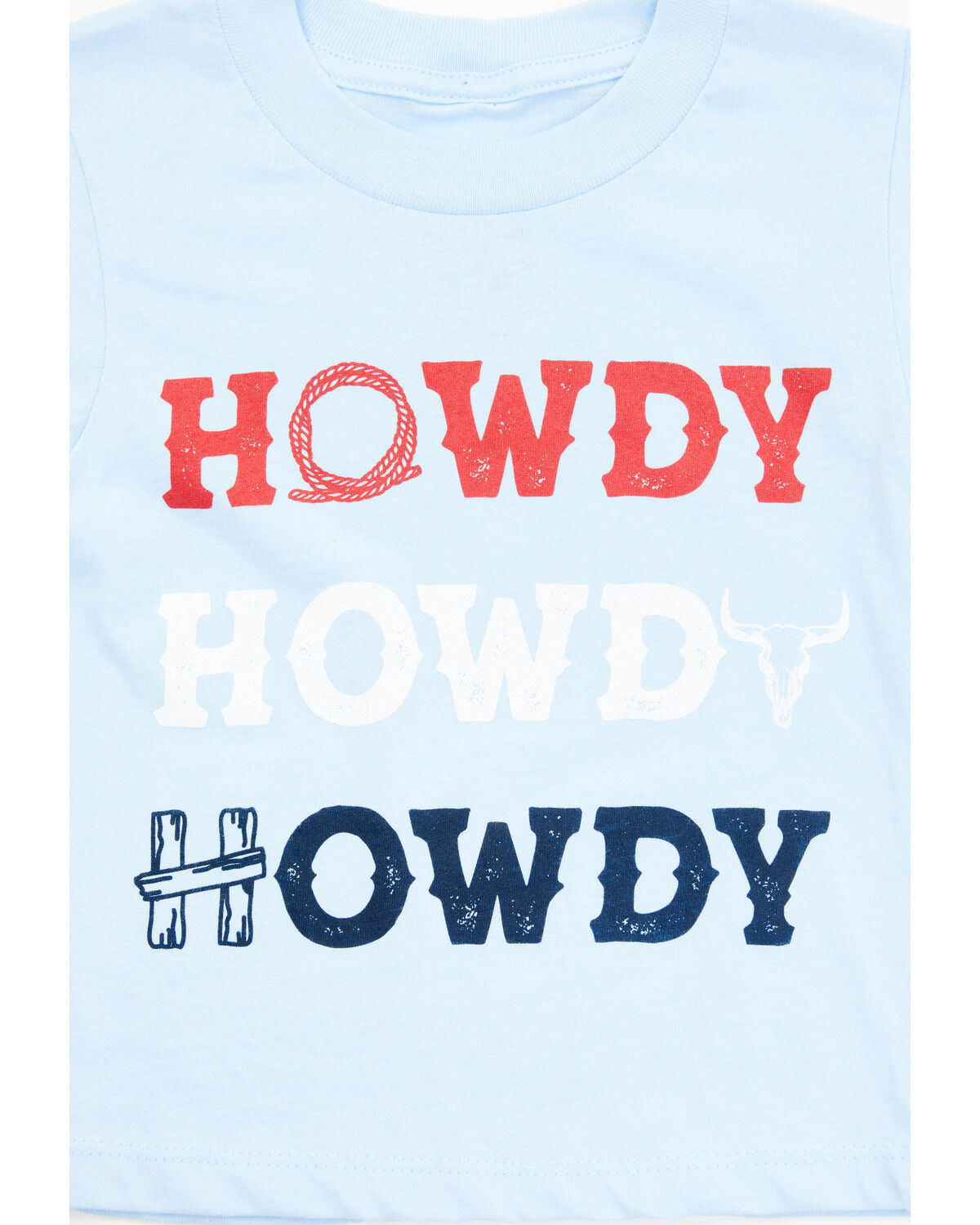 Image #2 - Cody James Toddler Boys' Howdy Short Sleeve Graphic T-Shirt, Light Blue, hi-res
