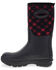 Image #3 - Western Chief Women's Polarprene Buffalo Check Faux Fur Mid Rubber Boots, Black, hi-res
