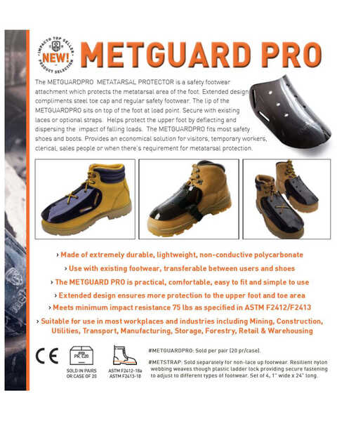 Image #4 - Impacto Metguardpro Metatarsal Protector, Black, hi-res