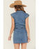 Image #4 - Rock & Roll Denim Women's Medium Wash Braided Short Sleeve Denim Mini Dress, Medium Wash, hi-res
