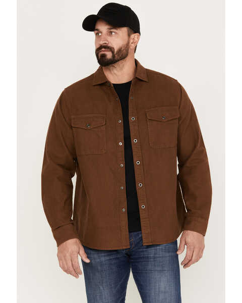 North River Men's Moleskin Western Shirt Jacket, Brown, hi-res