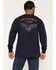 Image #1 - Carhartt Men's FR Force Irvine Eagle Loose Long Sleeve Work Shirt, Navy, hi-res