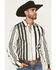 Image #1 - Kimes Ranch Men's 1992 Striped Long Sleeve Button-Down Western Shirt, Black, hi-res