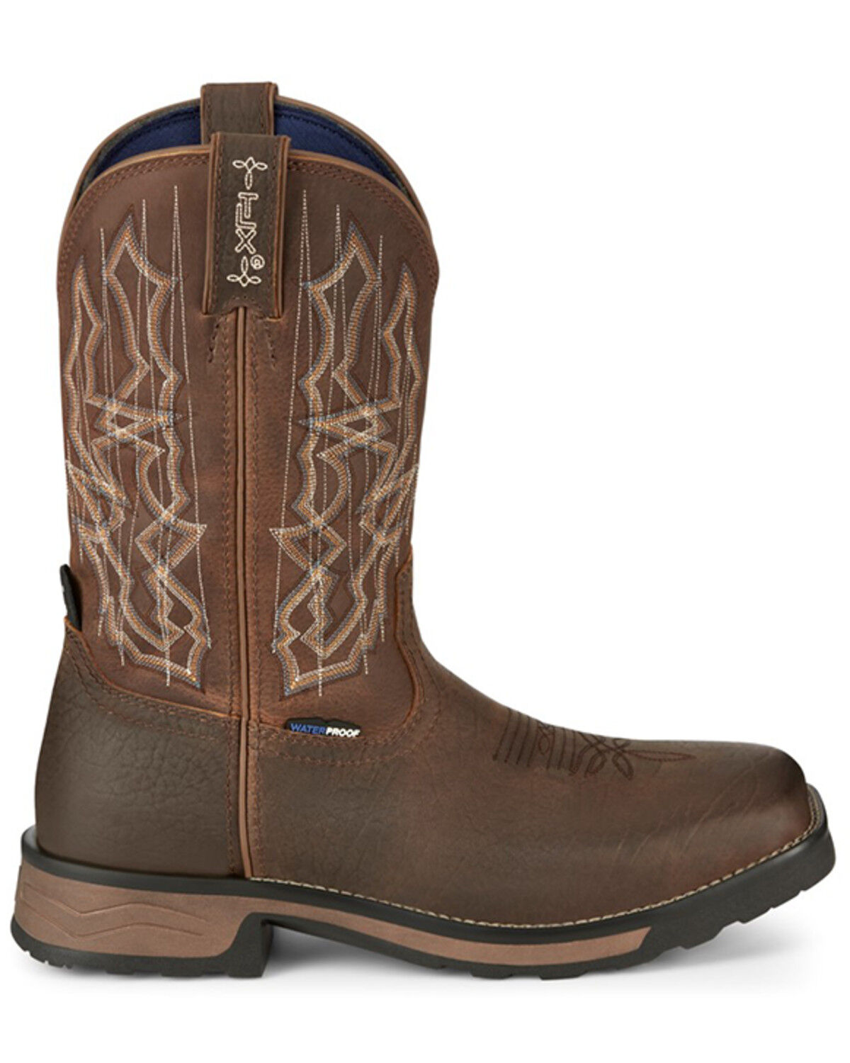 Image #2 - Tony Lama Men's Anchor Water Buffalo Soft Western Work Boots - Broad Square Toe, Brown, hi-res
