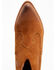 Image #6 - Shyanne Women's Jodi Suede Leather Booties - Round Toe, Cognac, hi-res