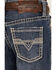 Image #4 - Rock & Roll Denim Boys' Embroidered Bootcut Stretch Denim Jeans, Blue, hi-res