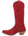 Image #3 - Dingo Women's Out West Suede Western Boots - Pointed Toe , Red, hi-res
