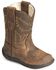 Image #1 - Old West Toddler Boys' Crazy Horse Boots - Round Toe, Crazyhorse, hi-res