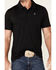 HOOey Men's Cowboy Golf Print The Weekender Short Sleeve Polo Shirt , Black, hi-res