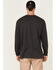 Carhartt Men's Loose Fit Heavyweight Long Sleeve Logo Graphic Work T-Shirt, Heather Grey, hi-res