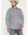 Image #1 - Moonshine Spirit&reg; Men's Gypsy Life Paisley Print Long Sleeve Snap Western Shirt, Light Blue, hi-res