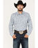 Roper Men's Vintage Paisley Print Pearl Snap Western Shirt , Blue, hi-res