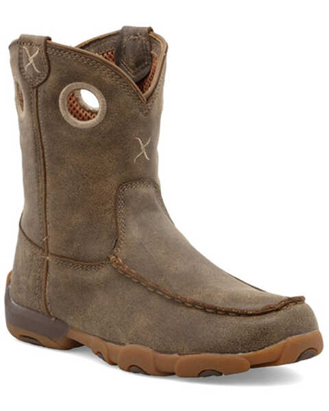 Image #1 - Twisted X Boys' Driving Moc Boots - Moc Toe, Brown, hi-res