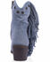 Image #4 - Circle G Women's Studded Suede Fringe Ankle Boots - Round Toe, Blue, hi-res