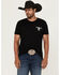 Image #2 - RANK 45® Men's Carter American Flag Short Sleeve Graphic T-Shirt, Black, hi-res