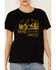 Cut & Paste Women's Not All Those Who Wander Are Lost Graphic Short Sleeve Tee , Black, hi-res