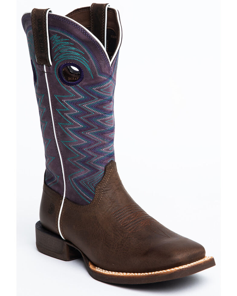 Durango Women's Lady Rebel Amethyst Western Boots - Square Toe, Brown, hi-res