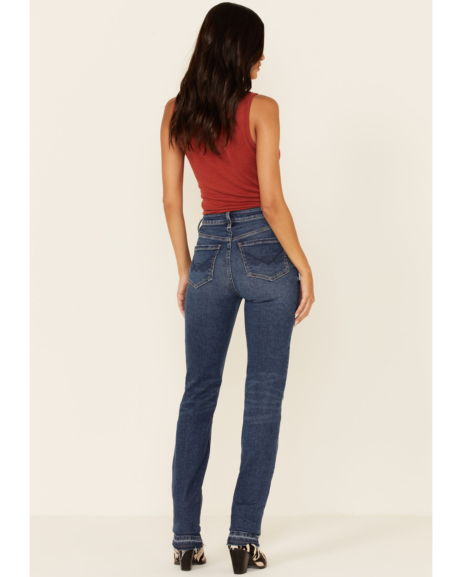 Image #2 - Idyllwind Women's Dark Wash Going Places Straight Denim Jeans, Dark Blue, hi-res