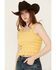 Image #2 - Shyanne Women's Smocked Tank Top , Yellow, hi-res