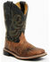 Image #1 - Smoky Mountain Boys' Jesse Bison Leather Print Boot - Square Toe, Brown, hi-res
