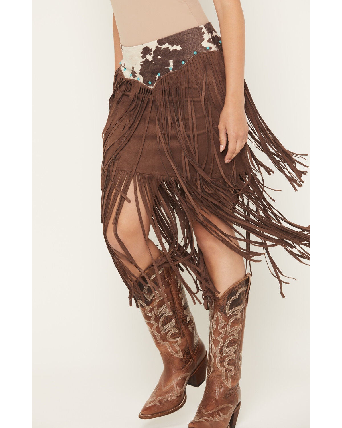 スカート COW PATTERN SUEDE LIKE SKIRT COW PATTERN SUEDE LIKE SKIRT